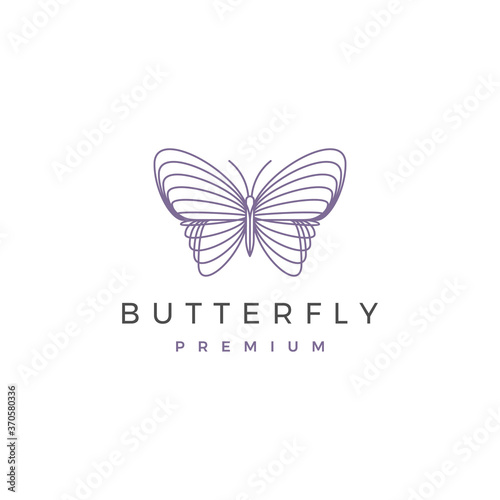 butterfly line art  logo