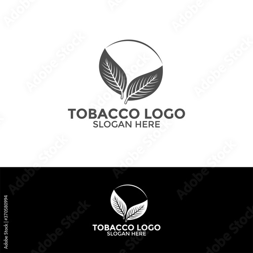 Tobacco leaf logo Icon,Vector logo for natural tobacco 