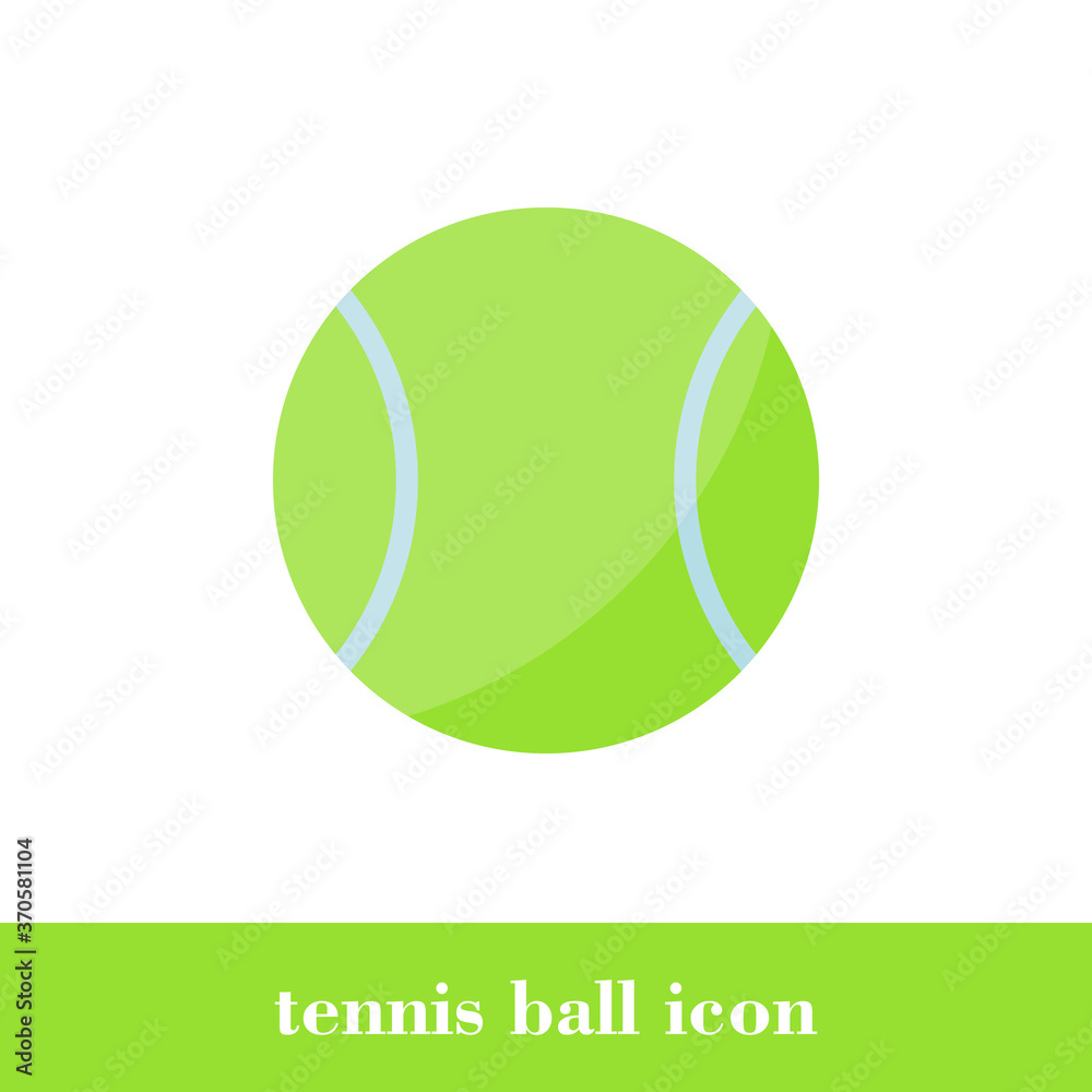 Isolated tennis ball in flat style Isolated tennis ball in flat style