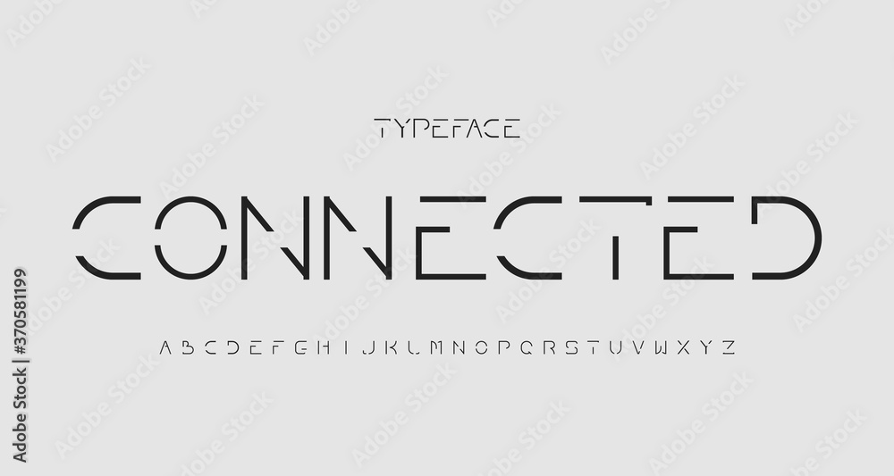 Minimal modern alphabet sans serif font Minimal modern alphabet sans serif font