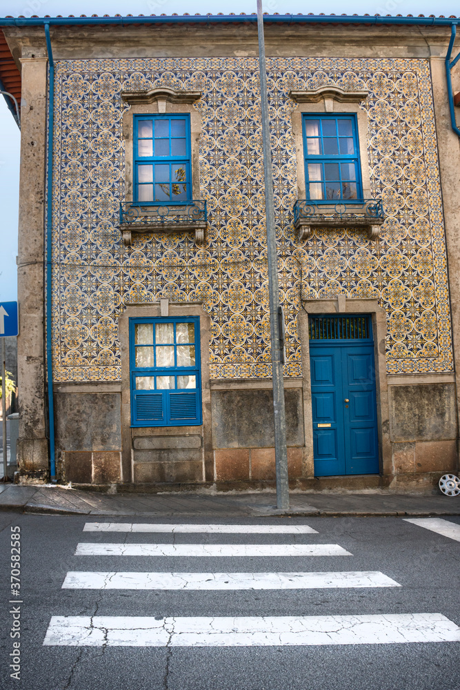 Fototapeta premium House With Tiles (Azulejos), Braga, Portugal