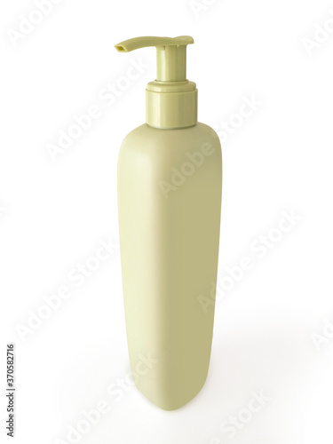 Wallpaper Mural Lateral view of cosmetic plastic container with manual dispenser isolated on white background. Cyclindrical travel toilet bottle. Packaging for perfumery and cosmetics. Torontodigital.ca