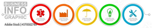 Infographic vector template for presentation, diagram, business concept with 5 options