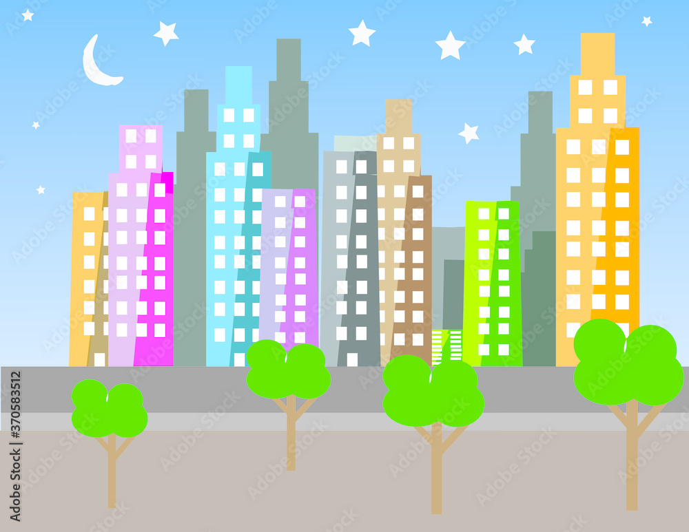 night city cartoon image in hd 