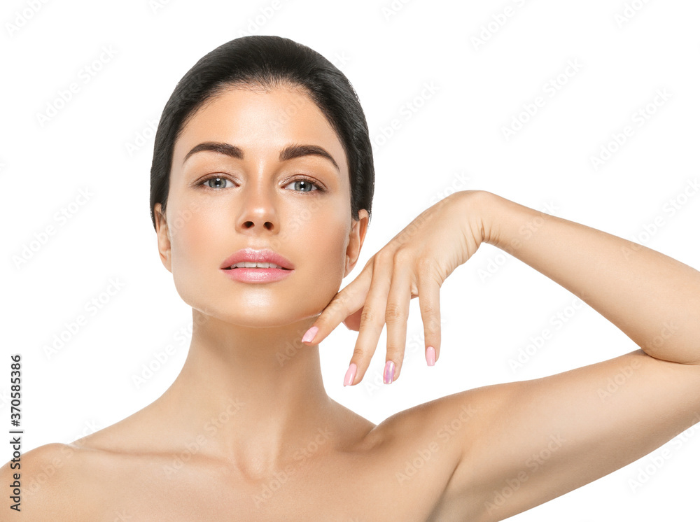 Woman beautiful cosmetic clean skin natural make up pure face happy smile Woman beautiful cosmetic clean skin natural make up pure face happy smile
