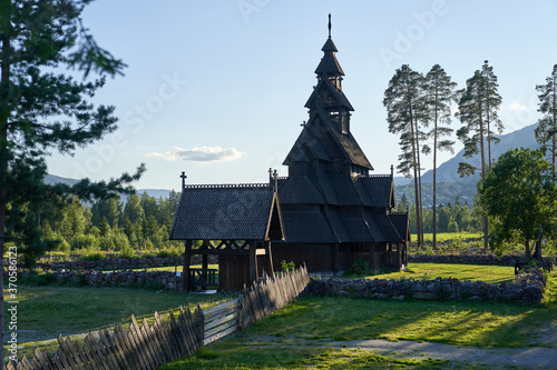 Old wooden church. Gol, Norway.