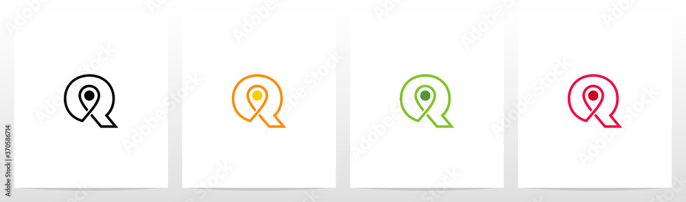 Map Pointer On Letter Logo Design Q Map Pointer On Letter Logo Design Q