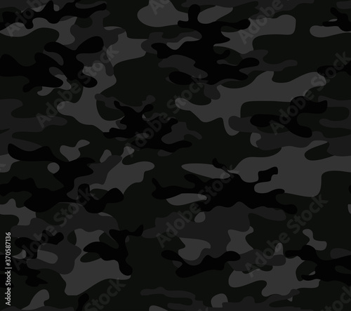  Camouflage black pattern military night design vector background classic design for printing.