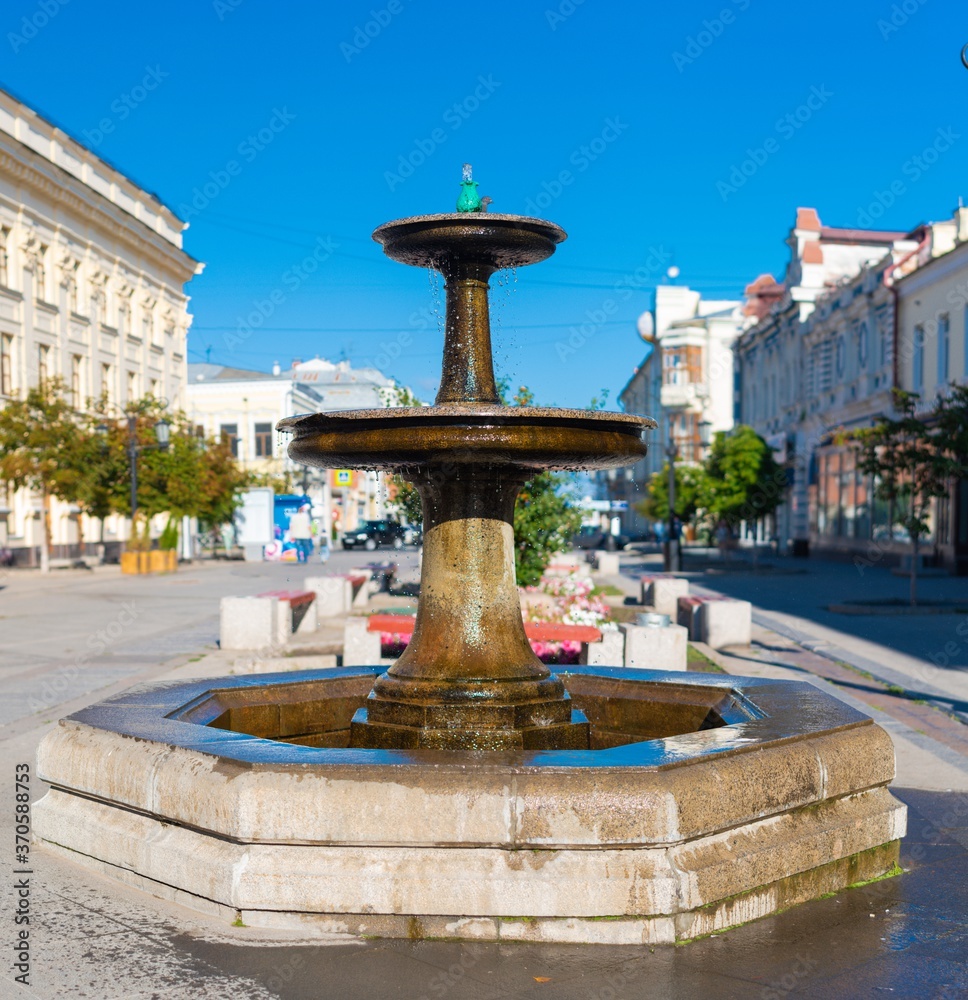 Fountain on a city street