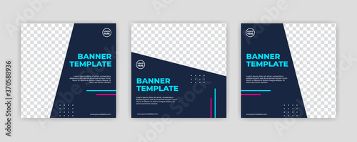 Modern Social Media banner template can be edited. Anyone can use this design easily. Promotional web banners for social media. Elegant sale and discount promo - Vector.