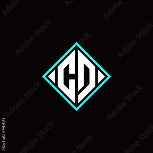 Initial C D letter with square style logo template vector Free Download Initial C D letter with square style logo template vector - GFXLoad