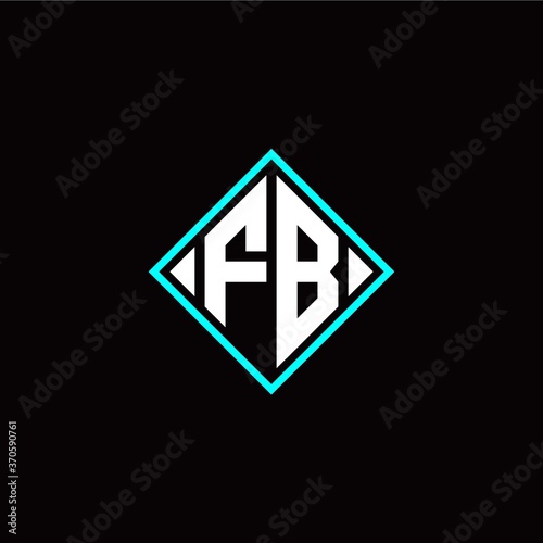 Free Download Initial F B letter with square style logo template vector - GFXLoad