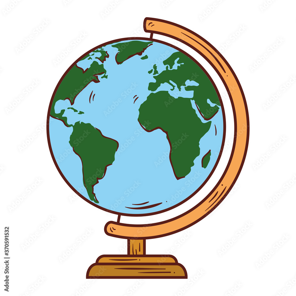 world planet earth school supply on white background vector illustration design world planet earth school supply on white background vector illustration design