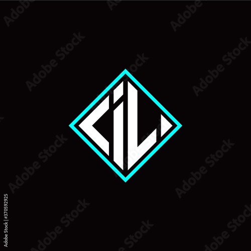 Initial I L letter with square style logo template vector Free Download Initial I L letter with square style logo template vector - GFXLoad