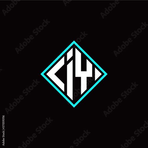 Free Download Initial I Y letter with square style logo template vector - GFXLoad