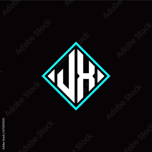 Free Download Initial J X letter with square style logo template vector - GFXLoad