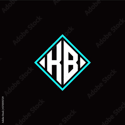 Free Download Initial K B letter with square style logo template vector - GFXLoad