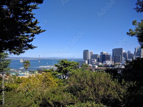 Photography Skyline of Downtown San Francisco from Ina Coolbrith Park, CA - June 2016