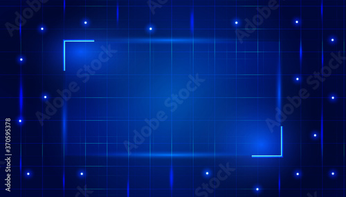 Abstract blue Technology background Vector, futuristic electronic circuit technology background 