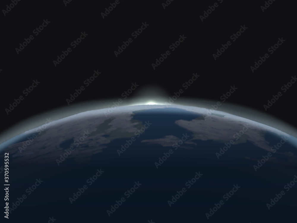 Fototapeta premium 宇宙からの地球(星なし)