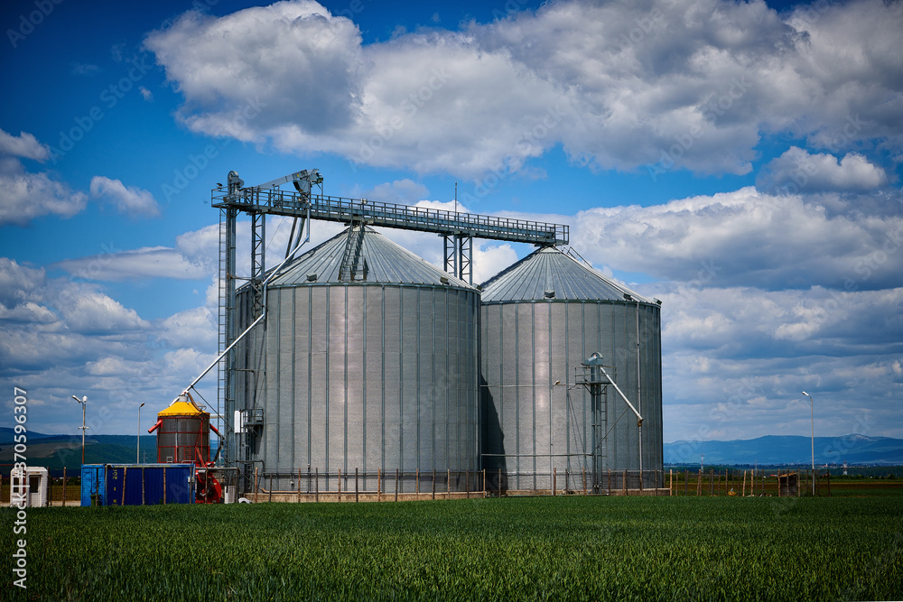 Silo over blue sky Silo over blue sky