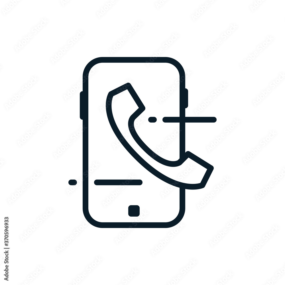 Mobile phone with call sign outline icons. Vector illustration. Editable stroke. Isolated icon suitable for web, infographics, interface and apps. Mobile phone with call sign outline icons. Vector illustration. Editable stroke. Isolated icon suitable for web, infographics, interface and apps.