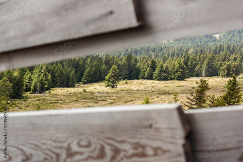 Kärnten Countryside through a fence (ID: 370597565)