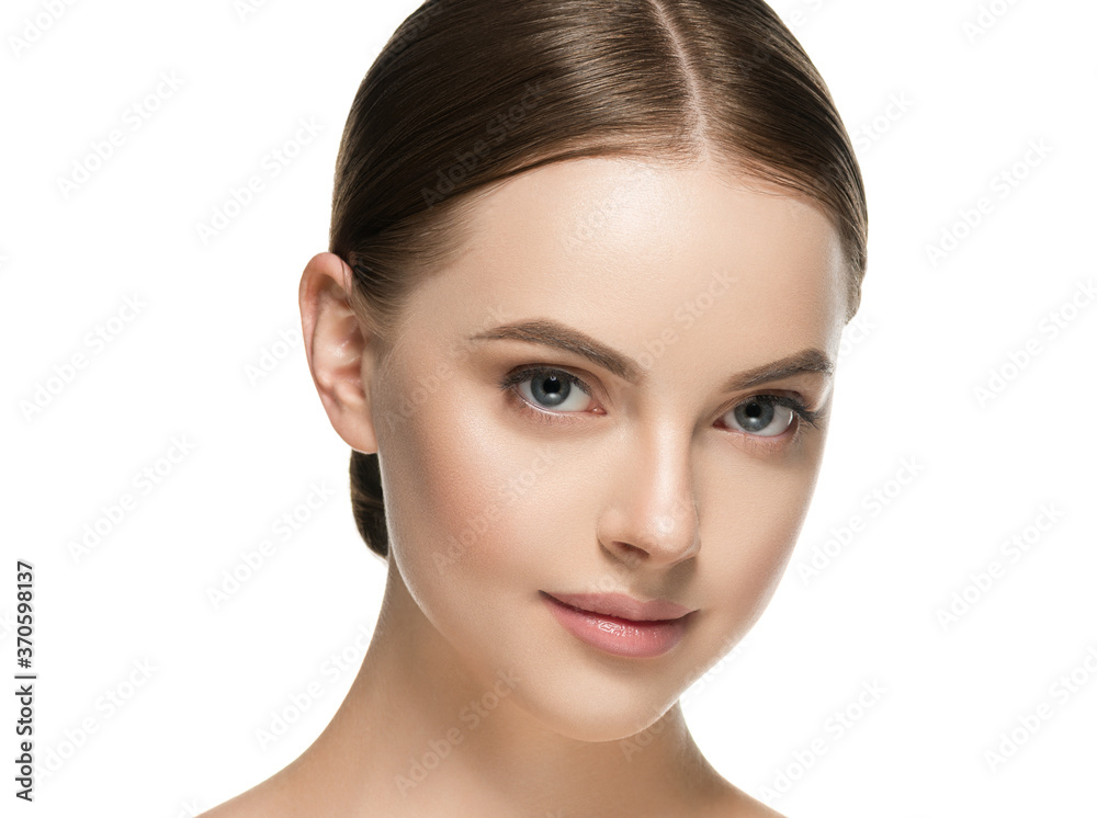 Beauty woman natural fresh skin clean beautiful cosmetic spa concept female portrait Beauty woman natural fresh skin clean beautiful cosmetic spa concept female portrait