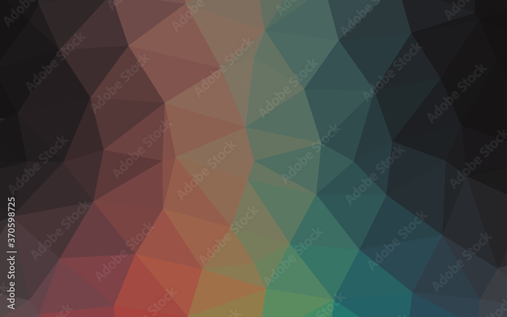 Obraz premium Dark Multicolor, Rainbow vector abstract mosaic background.