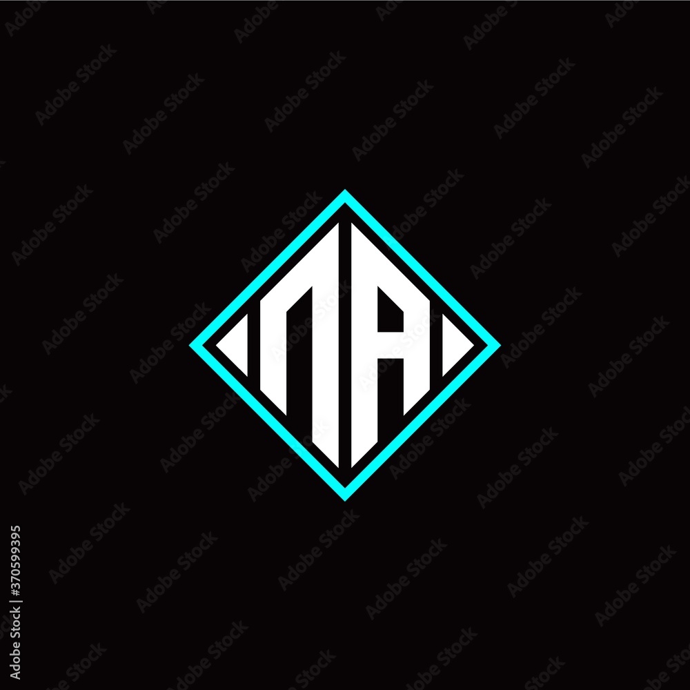 Initial N A letter with square style logo template vector Initial N A letter with square style logo template vector