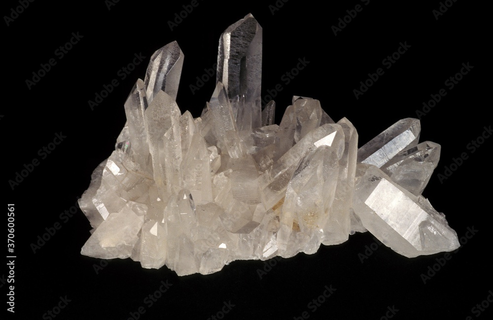 Quartz Stone against Black Background Quartz Stone against Black Background