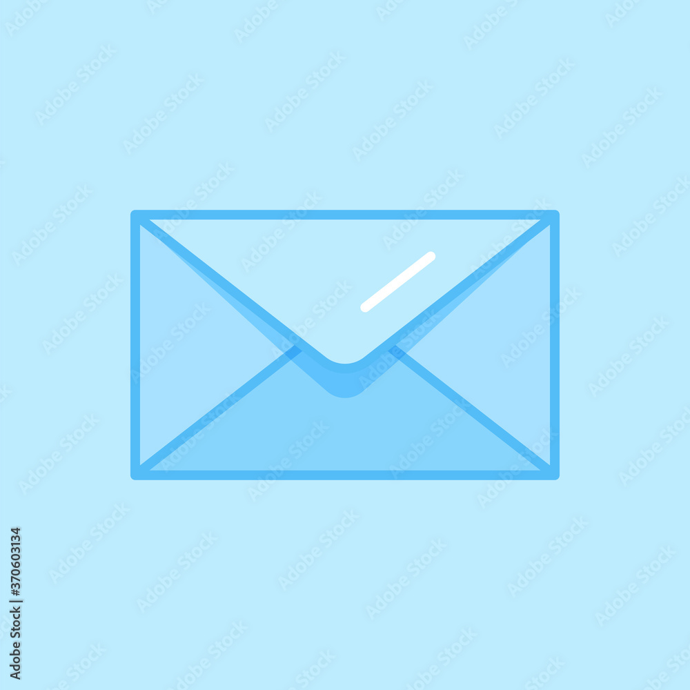 Mail Message Blue Vector Icon Background Mail Message Blue Vector Icon Background