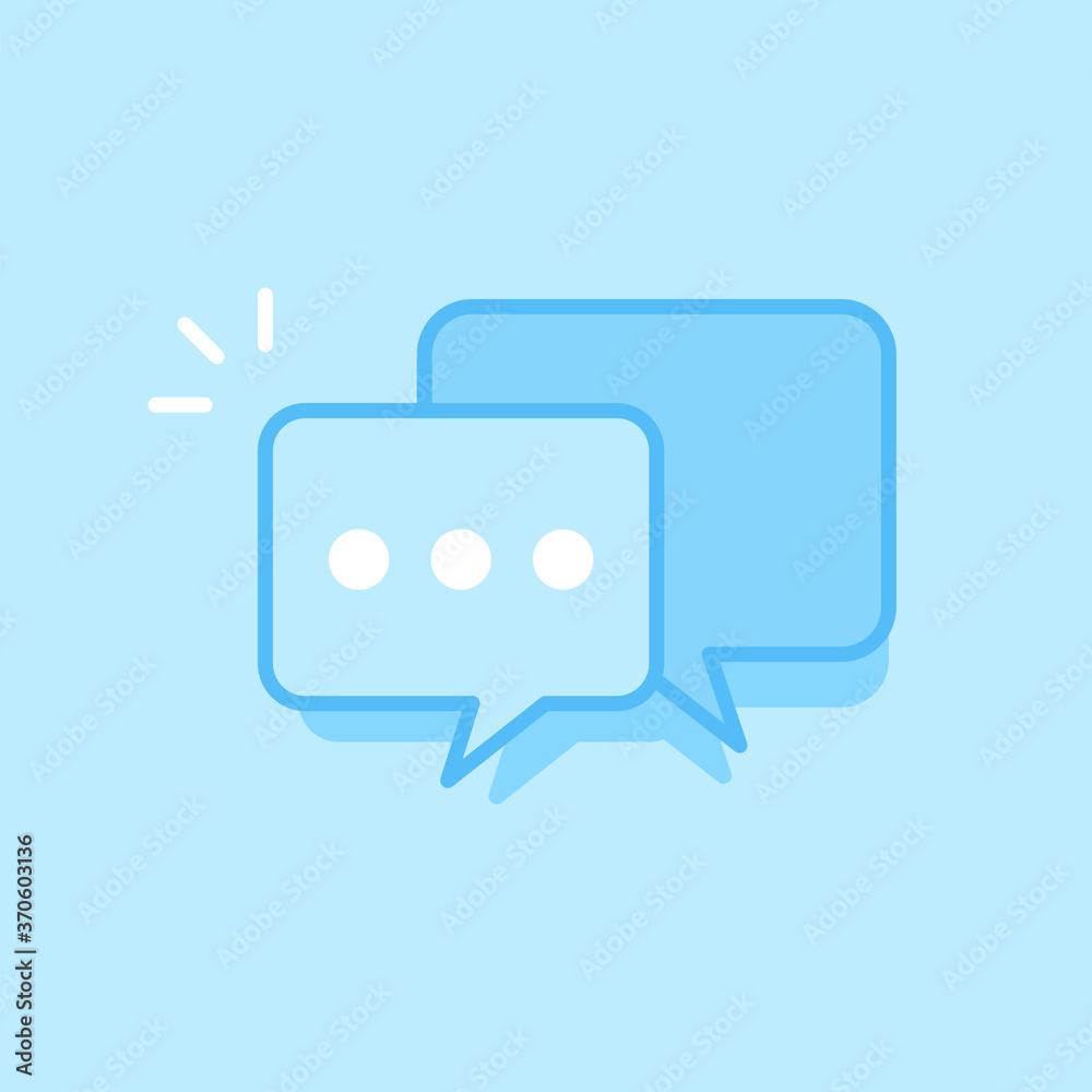 Message Chat Bubbles Blue Vector Icon Background Message Chat Bubbles Blue Vector Icon Background
