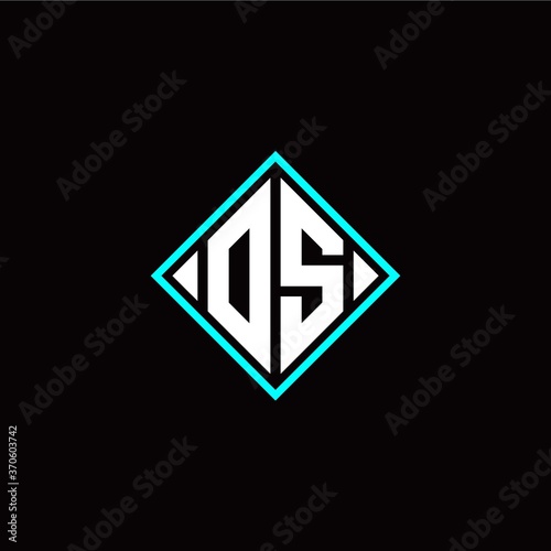 Free Download Initial O S letter with square style logo template vector - GFXLoad