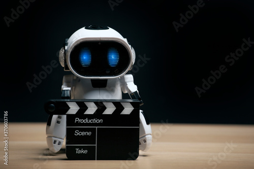Obraz na płótnie image of robot clapper board 