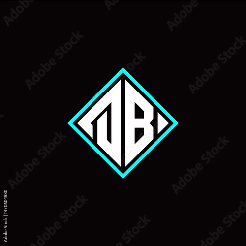 Initial Q B letter with square style logo template vector Free Download Initial Q B letter with square style logo template vector - GFXLoad