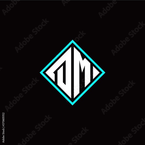 Initial Q M letter with square style logo template vector Free Download Initial Q M letter with square style logo template vector - GFXLoad