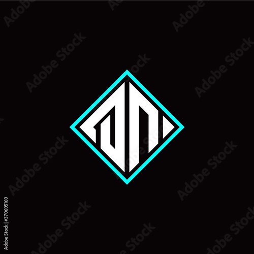 Initial Q N letter with square style logo template vector Free Download Initial Q N letter with square style logo template vector - GFXLoad