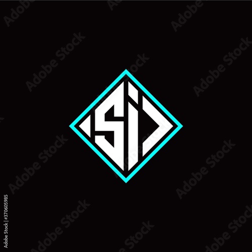 Free Download Initial S I letter with square style logo template vector - GFXLoad