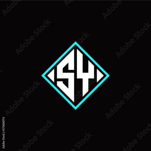 Free Download Initial S Y letter with square style logo template vector - GFXLoad