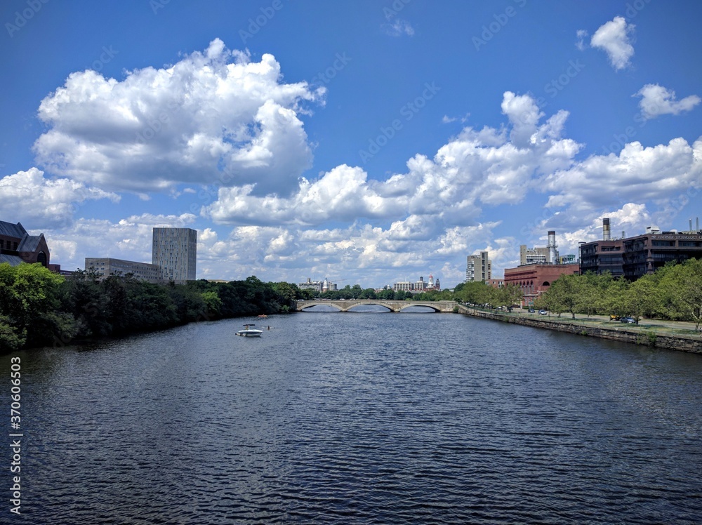 Obraz premium Overview of Charles River in Boston, Massachusetts - July 2016