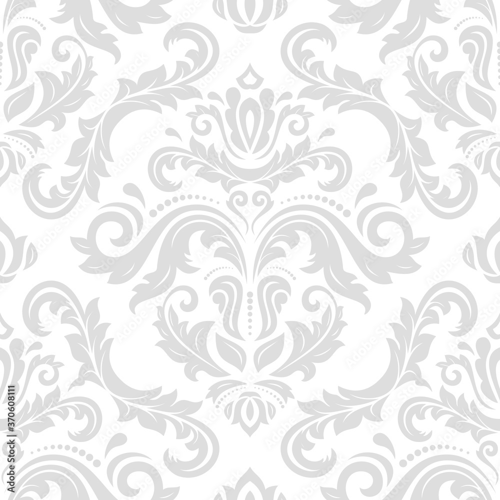 Classic seamless vector light pattern. Damask orient ornament. Classic vintage light background. Orient ornament for fabric, wallpaper and packaging