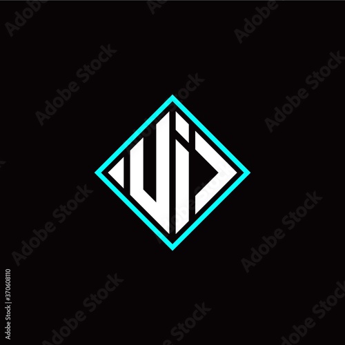 Free Download Initial U I letter with square style logo template vector - GFXLoad