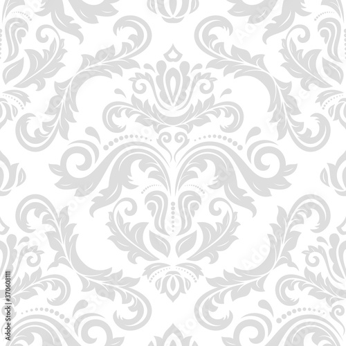 Classic seamless vector light pattern. Damask orient ornament. Classic vintage light background. Orient ornament for fabric  wallpaper and packaging