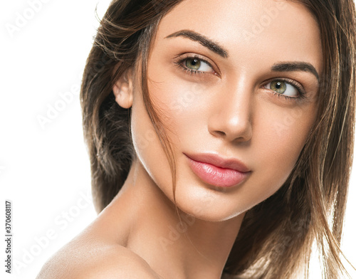 Natural fresh clean skin woman beauty photo