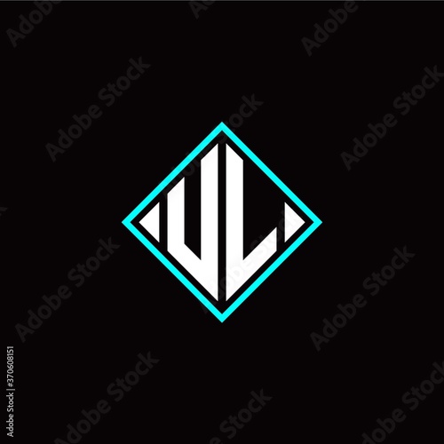 Free Download Initial U L letter with square style logo template vector - GFXLoad