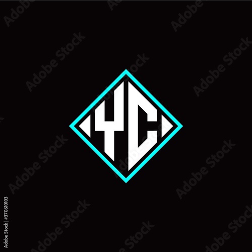 Initial Y C letter with square style logo template vector Free Download Initial Y C letter with square style logo template vector - GFXLoad