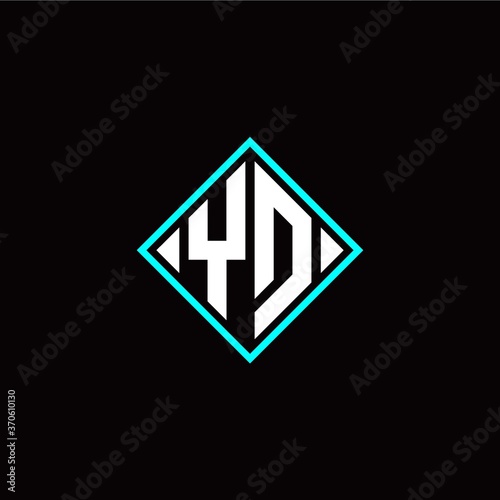 Initial Y D letter with square style logo template vector Free Download Initial Y D letter with square style logo template vector - GFXLoad