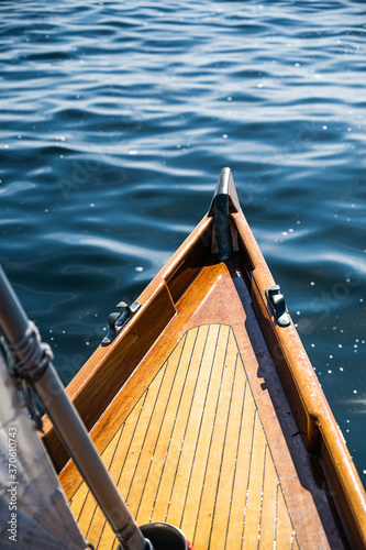 bow on wooden boat