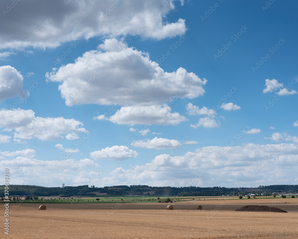 rural landscape between Lens and Arras in the north of france